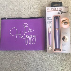 NWT Finishing Touch FLAWLESS BROWS & Cosmetic Bag